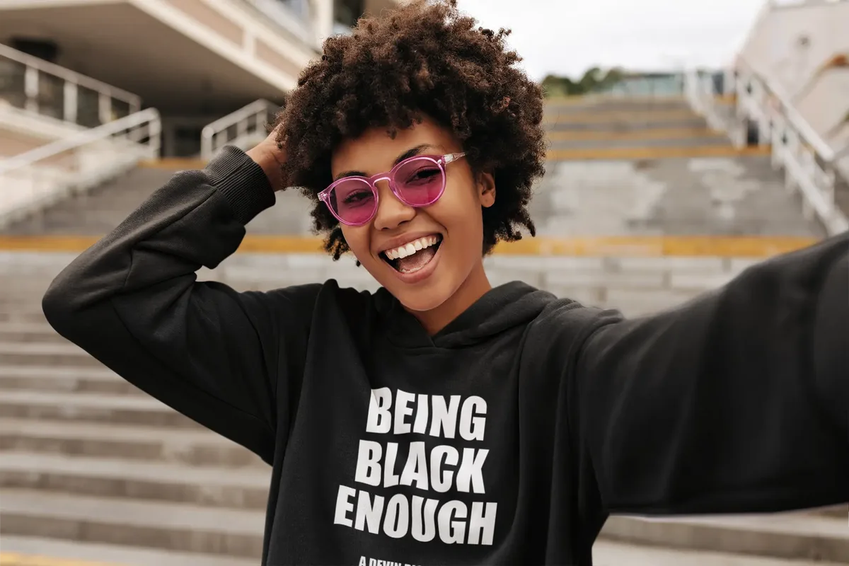 Being Black Enough Crop Hoodie image 5